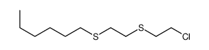 1-[2-(2-chloroethylsulfanyl)ethylsulfanyl]hexane Structure