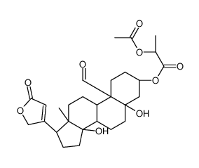 3β-[2-(Acetyloxy)-1-oxopropoxy]-5,14-dihydroxy-19-oxo-5β-card-20(22)-enolide结构式