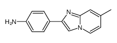 4-(7-甲基咪唑[1,2-a]吡啶)苯胺结构式