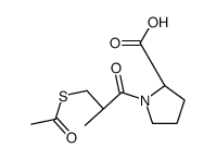 L-Proline,1-[3-(acetylthio)-2-methyl-1-oxopropyl]-结构式
