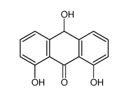 1,8,10-trihydroxy-10H-anthracen-9-one结构式