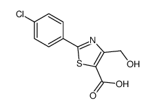 2-(4-chlorophenyl)-4-(hydroxymethyl)-1,3-thiazole-5-carboxylic acid Structure