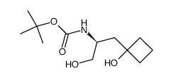 [2-(1-hydroxy-cyclobutyl)-1-(S)-hydroxymethylethyl]-carbamic acid tert-butyl ester结构式