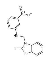 2(3H)-Benzothiazolethione,3-[[(3-nitrophenyl)amino]methyl]- Structure