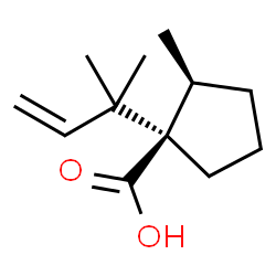 Cyclopentanecarboxylic acid, 1-(1,1-dimethyl-2-propenyl)-2-methyl-, (1R,2S)-rel- (9CI) picture