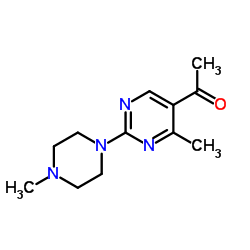 1-[4-Methyl-2-(4-methyl-1-piperazinyl)-5-pyrimidinyl]ethanone结构式