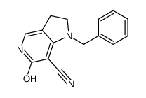 1-Benzyl-6-hydroxy-7-cyano-5-azaindolin结构式