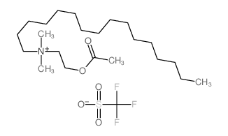 2-acetyloxyethyl-hexadecyl-dimethyl-azanium; trifluoromethanesulfonic acid结构式