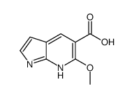 1H-Pyrrolo[2,3-b]pyridine-5-carboxylic acid, 6-Methoxy- Structure