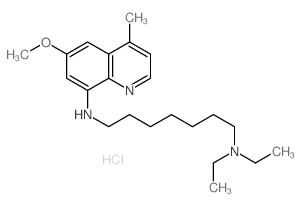 Diethyl(7-((6-methoxy-4-methyl(8-quinolyl))amino)heptyl)amine structure