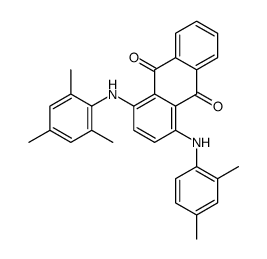 1-[(2,4-dimethylphenyl)amino]-4-[(2,4,6-trimethylphenyl)amino]anthraquinone structure