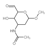 a-D-ribo-Hexodialdo-1,5-pyranoside,methyl 3-(acetylamino)-2,3-dideoxy- (9CI) Structure