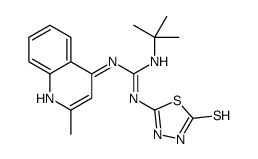 Guanidine, 1-tert-butyl-3-(5-mercapto-1,3,4-thiadiazol-2-yl)-2-(2-meth yl-4-quinolyl)-结构式