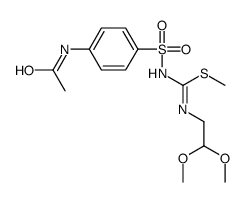 methyl N-(4-acetamidophenyl)sulfonyl-N'-(2,2-dimethoxyethyl)carbamimidothioate结构式