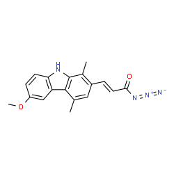 3-(6-methoxy-1,4-dimethyl-9H-carbazol-2-yl)acryloyl azide Structure