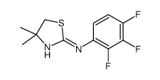 4,4-dimethyl-N-(2,3,4-trifluorophenyl)-5H-1,3-thiazol-2-amine结构式