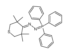 Tetrahydro-3,3,5,5-tetramethyl-4H-thiopyran-4-on-(triphenylphosphoranyliden)hydrazon Structure