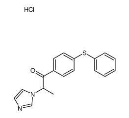 2-imidazol-1-yl-1-(4-phenylsulfanylphenyl)propan-1-one,hydrochloride Structure