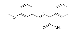 (2R)-2-{[(E)-(3-methoxyphenyl)methylidene]amino}-2-phenylacetamide Structure