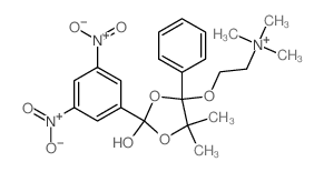 2-[[2-(3,5-dinitrophenyl)-2-hydroxy-5,5-dimethyl-4-phenyl-1,3-dioxolan-4-yl]oxy]ethyl-trimethyl-azanium结构式