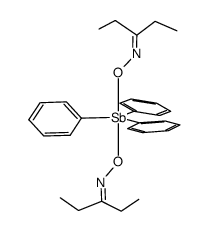 bis(diethylketoximato)triphenylantimony(V) Structure