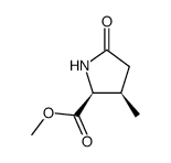 (2S,3R)-3-Methyl-5-oxo-pyrrolidine-2-carboxylic acid methyl ester结构式