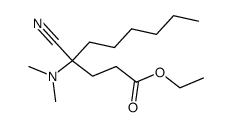 ethyl 4-cyano-4-(dimethylamino)decanoate结构式