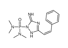 2-[bis(dimethylamino)phosphoryl]-5-[(E)-2-phenylethenyl]-1,2,4-triazol-3-amine结构式