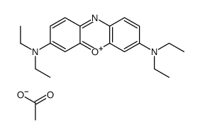 3,7-bis(diethylamino)phenoxazin-5-ium acetate结构式