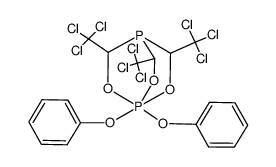 2,6,7-tris(trichloromethyl)-4,4-diphenoxy-1,4-diphospha-3,5,8-trioxabicyclo<2,2,2>octane hexachloroantimonate Structure