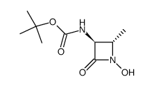 (3S-trans)-3-(t-butyloxycarbonylamino)-1-hydroxy-4-Methyl-2-azetidinone structure