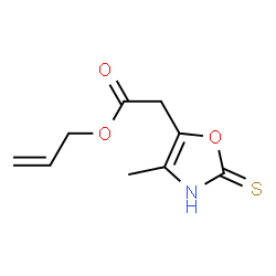 5-Oxazoleaceticacid,2,3-dihydro-4-methyl-2-thioxo-,2-propenylester(9CI)结构式