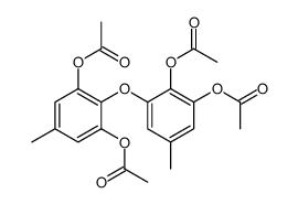 1,2-Benzenediol, 3-(2,6-bis(acetyloxy)-4-methylphenoxy)-5-methyl-, dia cetate structure