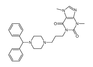 1-benzhydryl-4-[3-(3,7-dimethyl-2,6(3H,7H)-dioxo-1H-purine-1-yl)-propyl]piperazine Structure