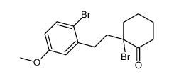 2-bromo-2-[2-(2-bromo-5-methoxyphenyl)ethyl]cyclohexan-1-one Structure