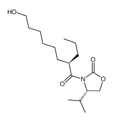 (4S)-N-[(2R)-8-hydroxy-2-propyloctanoyl]-4-isopropyl-2-oxazolidinone结构式