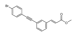 methyl (2E)-3-{3-[2-(4-bromophenyl)ethynyl]phenyl}-prop-2-enoate结构式