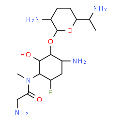 2-amino-N-[4-amino-3-[3-amino-6-(1-aminoethyl)oxan-2-yl]oxy-6-fluoro-2-hydroxy-cyclohexyl]-N-methyl-acetamide picture