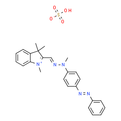 1,3,3-trimethyl-2-[[methyl[4-(phenylazo)phenyl]hydrazono]methyl]-3H-indolium hydrogen sulphate Structure