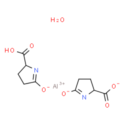 hydroxybis(5-oxo-DL-prolinato-N1,O2)aluminium structure