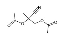 α,β-diacetoxy-isobutyronitrile Structure