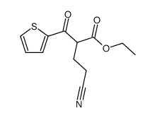 2-(2-cyano-ethyl)-3-oxo-3-[2]thienyl-propionic acid ethyl ester Structure