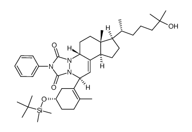 (4aR,6aR,7R,9aR,11S)-11-((S)-5-((tert-butyldimethylsilyl)oxy)-2-methylcyclohex-1-en-1-yl)-7-((R)-6-hydroxy-6-methylheptan-2-yl)-6a-methyl-2-phenyl-4a,6,6a,7,8,9,9a,11-octahydro-1H,5H-cyclopenta[f][1,2,4]triazolo[1,2-a]cinnoline-1,3(2H)-dione Structure