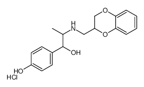 4-[2-(2,3-dihydro-1,4-benzodioxin-3-ylmethylamino)-1-hydroxypropyl]phenol,hydrochloride Structure