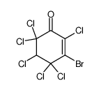 3-bromo-2,4,4,5,6,6-hexachloro-cyclohex-2-enone结构式