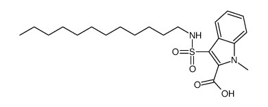 3-(dodecylsulfamoyl)-1-methylindole-2-carboxylic acid结构式