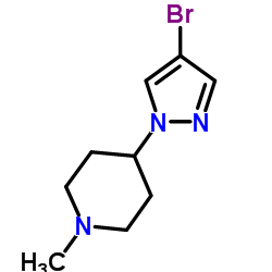 4-(4-Bromo-1H-pyrazol-1-yl)-1-methylpiperidine结构式