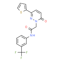 2-[6-oxo-3-(thiophen-2-yl)pyridazin-1(6H)-yl]-N-[3-(trifluoromethyl)phenyl]acetamide结构式