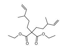 diethyl 2,2-bis-(3-methyl-4-pentenyl)malonate Structure
