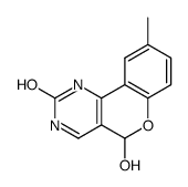 2,5-dihydroxy-9-methyl-5H-<1>benzopyrano<4,3-d>pyrimidine结构式